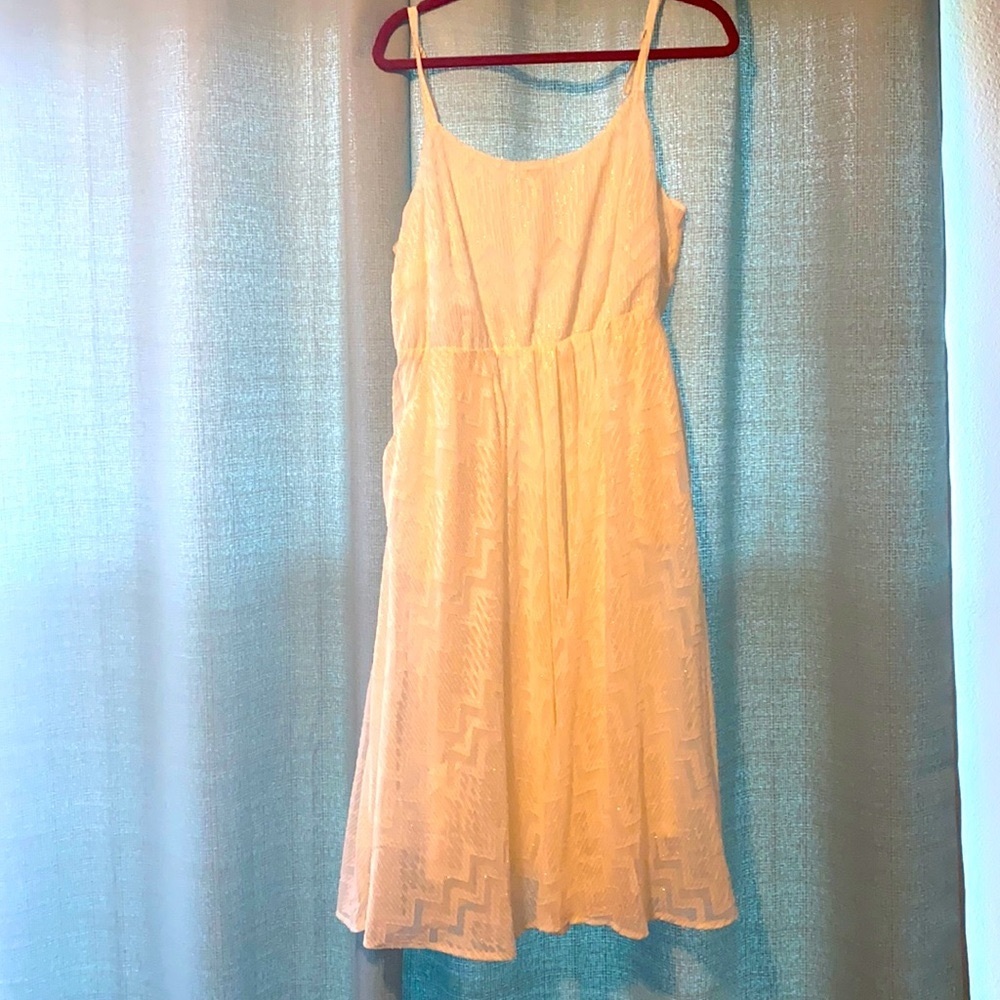 Torrid shiny white a-line dress